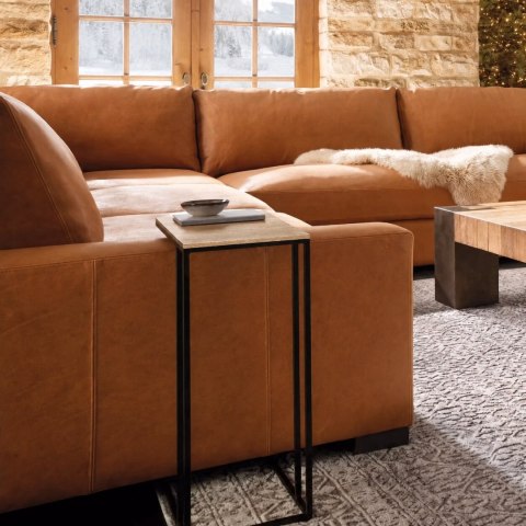 Stolik pomocniczy boczny pod laptopa metalowy stelaż loft ModernHome