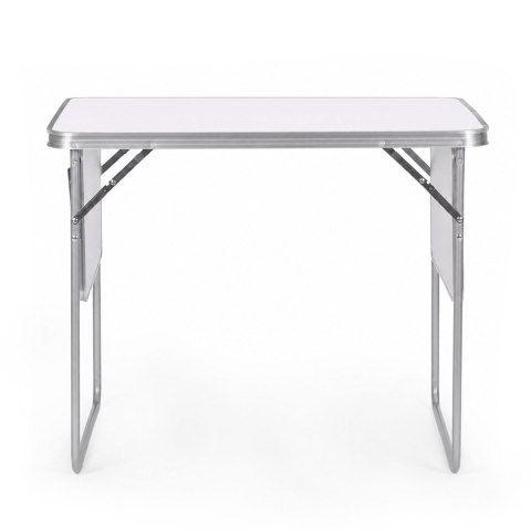 Stolik turystyczny 120x60 cm składany w walizkę 2 półki biały MultiGarden