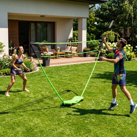 Zestaw do badmintona 300x156 cm składany siatka rakietki lotki walizka MOVEPRO
