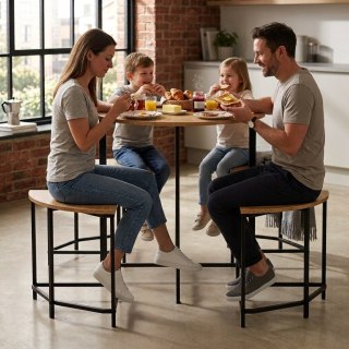 Zestaw stół 4 krzesła meble do jadalni kuchni komplet dla 4 osób loft ModernHome