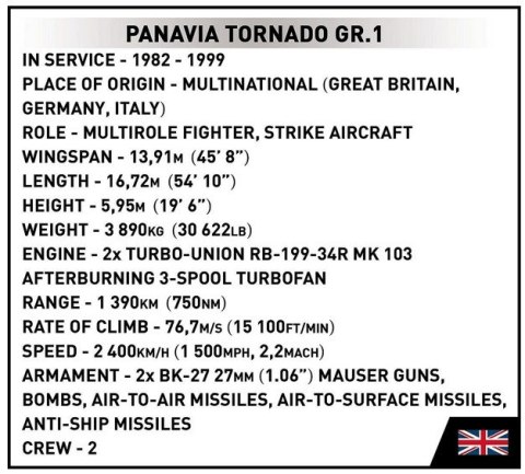 Klocki Panavia Tornado GR.1 520 elementów
