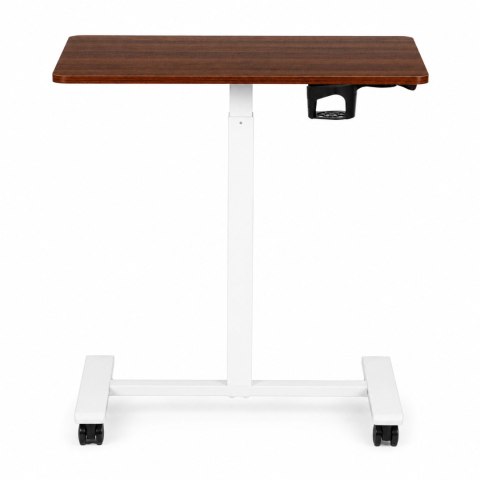 Mobilne biurko 70x48 cm stolik pod laptopa regulacja wysokości 71,5-112 cm brązowy blat ModernHome