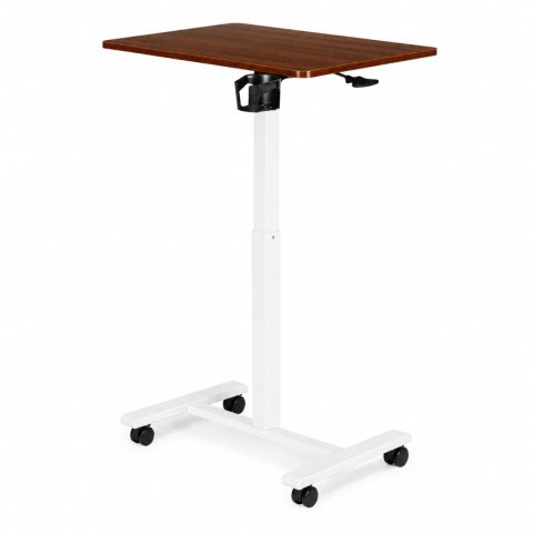 Mobilne biurko 70x48 cm stolik pod laptopa regulacja wysokości 71,5-112 cm brązowy blat ModernHome