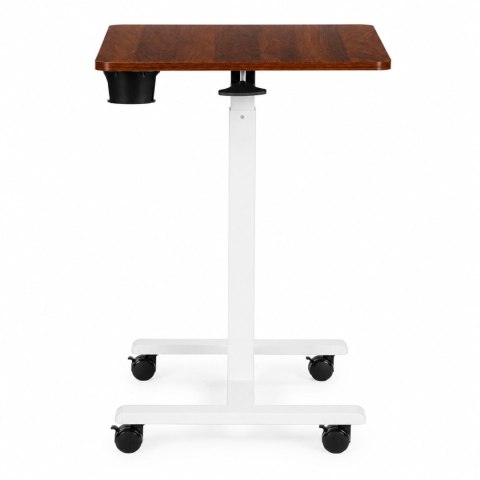 Mobilne biurko 70x48 cm stolik pod laptopa regulacja wysokości 71,5-112 cm brązowy blat ModernHome