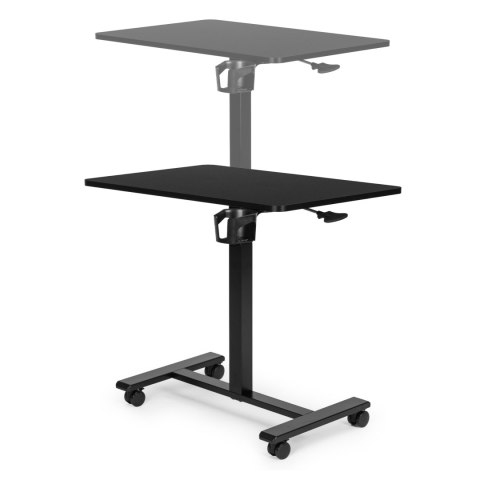 Mobilne biurko 70x48 cm stolik pod laptopa regulacja wysokości 71,5-112 cm czarny ModernHome