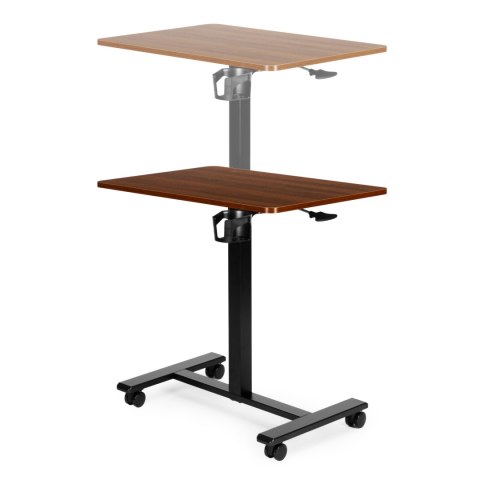 Mobilne biurko 70x48 cm stolik pod laptopa regulacja wysokości 71,5-112 cm drewniany blat ModernHome