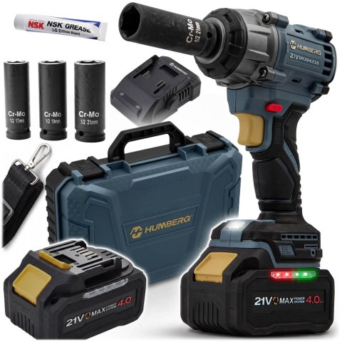Klucz udarowy akumulatorowy 21V 650Nm Humberg HM-441