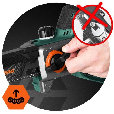 Piła łańcuchowa akumulatorowa 4,0Ah PRO gałęziówka 10" 8" pilarka Humberg HM-437
