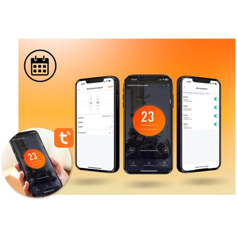 Grzejnik na podczerwień promiennik podczerwieni 720 W Berdsen BD-985 pilot WiFi aplikacja