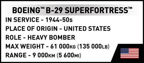 Klocki Boeing B-29 Superfortress 1074 klocków