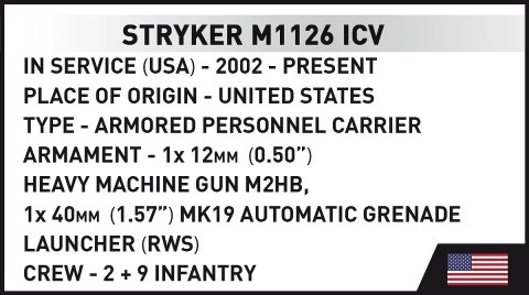 Klocki Stryker M1126 ICV 661 klocków