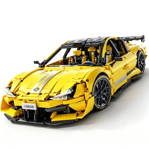 Samochód RC z klocków – zdalnie sterowane auto sportowe 54 cm