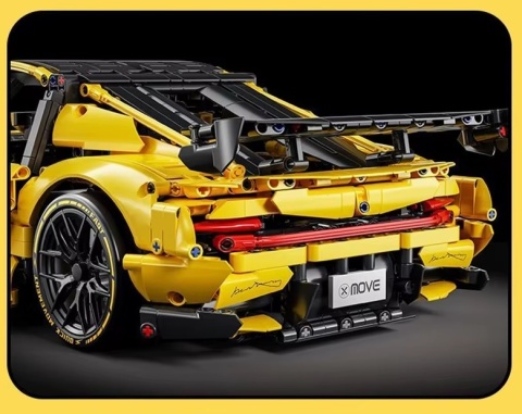 Samochód RC z klocków – zdalnie sterowane auto sportowe 54 cm