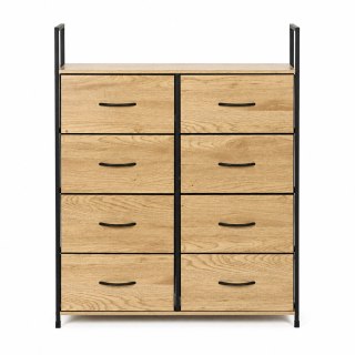 Szafka komoda 8 szuflad materiałowych 80 cm organizer tekstylny MDF loft ModernHome