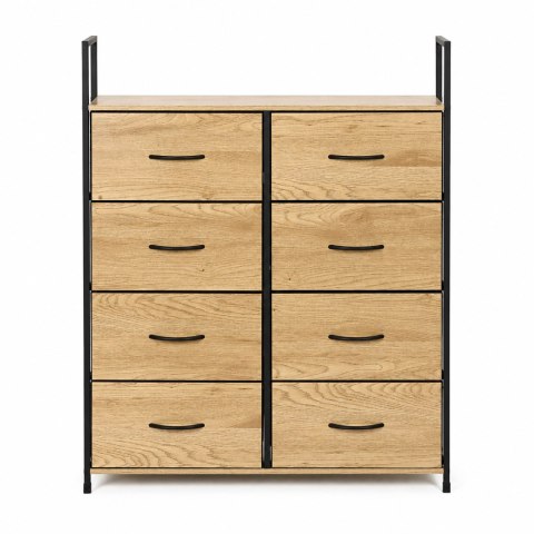 Szafka komoda 8 szuflad materiałowych 80 cm organizer tekstylny MDF loft ModernHome