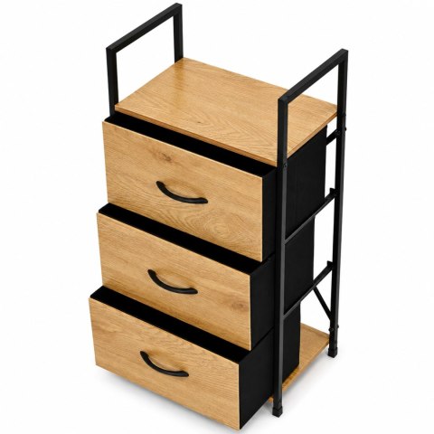 Szafka z 3 szufladami materiałowymi regał cm organizer tekstylny loft ModernHome