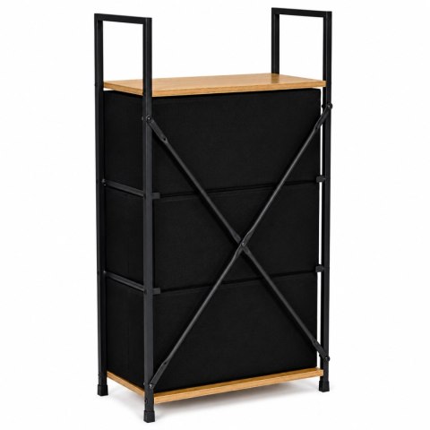 Szafka z 3 szufladami materiałowymi regał cm organizer tekstylny loft ModernHome