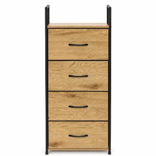 Szafka z 4 szufladami materiałowymi regał cm organizer tekstylny loft ModernHome