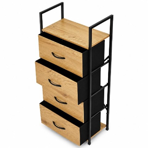 Szafka z 4 szufladami materiałowymi regał cm organizer tekstylny loft ModernHome