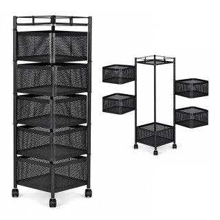 Regał kuchenny pomocnik organizer obrotowe półki 5 poziomów metal ModernHome