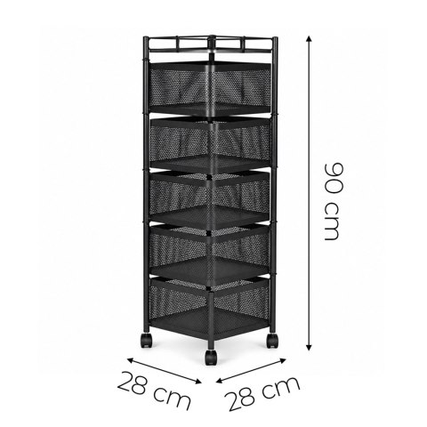 Regał kuchenny pomocnik organizer obrotowe półki 5 poziomów metal ModernHome