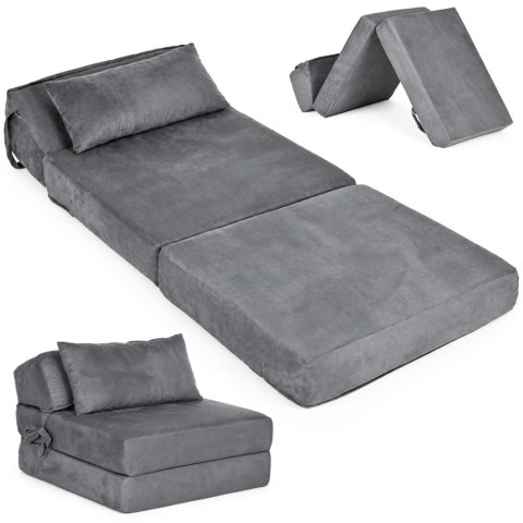 Sofa rozkładana 2w1 jednoosobowa piankowa z funkcją spania materac 190x70 cm ModernHome
