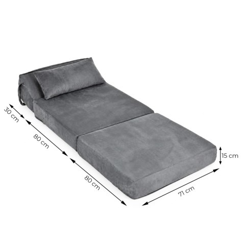 Sofa rozkładana 2w1 jednoosobowa piankowa z funkcją spania materac 190x70 cm ModernHome