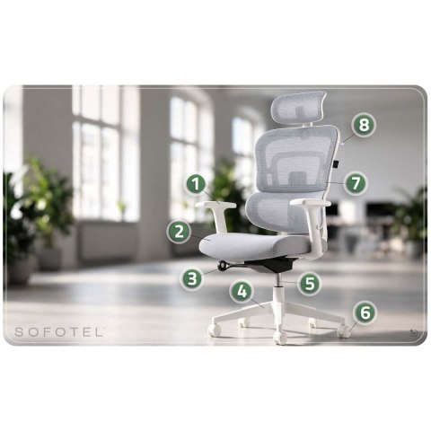 Fotel biurowy ergonomiczny Sofotel Nicea