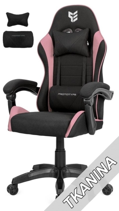 Fotel obrotowy gamingowy ENZO XL PINK FABRIC OUTLET