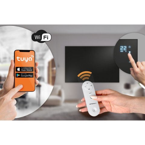 Grzejnik na podczerwień promiennik podczerwieni 600 W Berdsen BD-981 pilot WiFi aplikacja