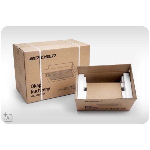 Okap kuchenny teleskopowy 50 cm Berdsen BT-243 czarny