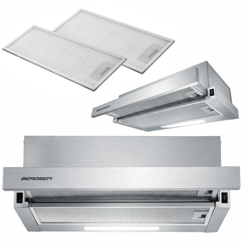 Okap kuchenny teleskopowy 60 cm Berdsen BT-240 INOX