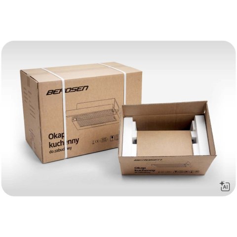 Okap kuchenny teleskopowy 60 cm Berdsen BT-240 INOX