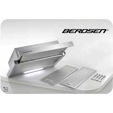 Okap kuchenny teleskopowy 60 cm Berdsen BT-240 INOX