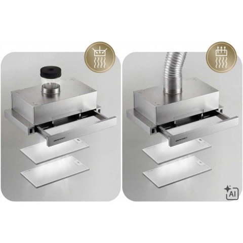 Okap kuchenny teleskopowy 60 cm Berdsen BT-240 INOX