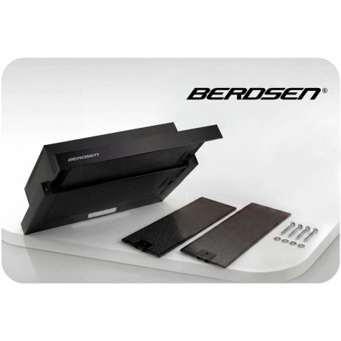 Okap podszafkowy kuchenny teleskopowy 50cm czarny BT-244