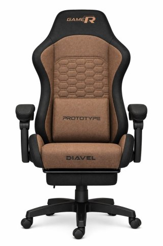 Fotel obrotowy gamingowy DIAVEL PRO FABRIC BROWN XL OUTLET
