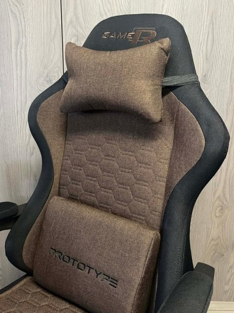 Fotel obrotowy gamingowy DIAVEL PRO FABRIC BROWN XL OUTLET