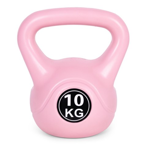 Kettlebell kettle 10 kg do ćwiczeń hantla kula odważnik obciążenie ciężar fitness różowy MOVEPRO