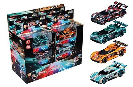 Samochód Pull & Speed Ronin Racers mix pojazdów (Display 12 sztuk)