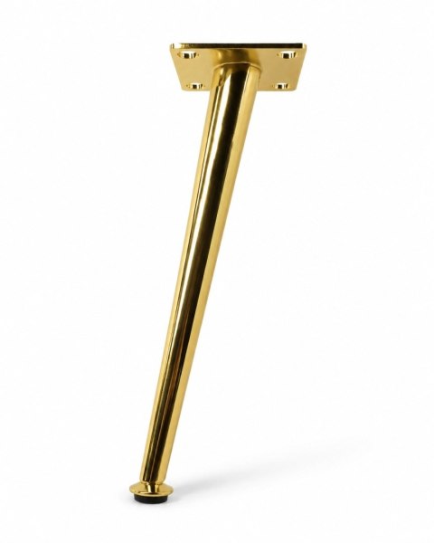 Zestaw 4 nóg meblowych nogi skośne 240 mm - Złoty Chrom