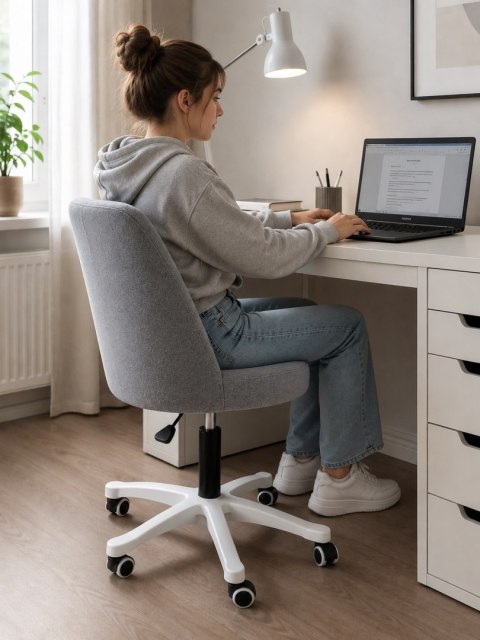 Zestaw do fotela Podstawa Siłownik Koła WHITE S-L