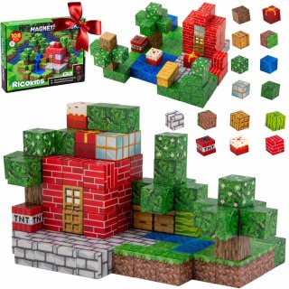 Klocki magnetyczne 108 szt kostki 2x2 cm klocki konstrukcyjne Ricokids RK-785
