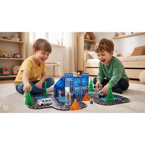 Klocki magnetyczne konstrukcyjne samojezdna policja Ricokids RK-783