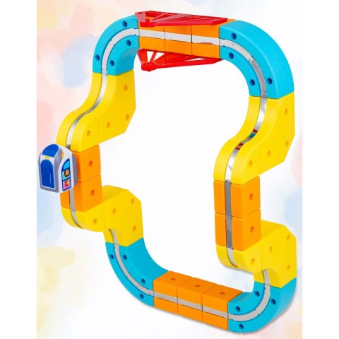 Kolejka magnetyczna tor elektryczny klocki konstrukcyjne 134 szt Ricokids RK-784