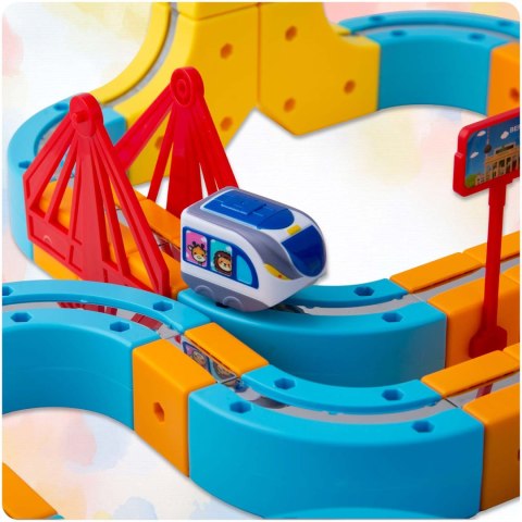 Kolejka magnetyczna tor elektryczny klocki konstrukcyjne 157 szt Ricokids RK-784