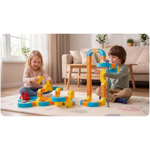 Kolejka magnetyczna tor elektryczny klocki konstrukcyjne 157 szt Ricokids RK-784