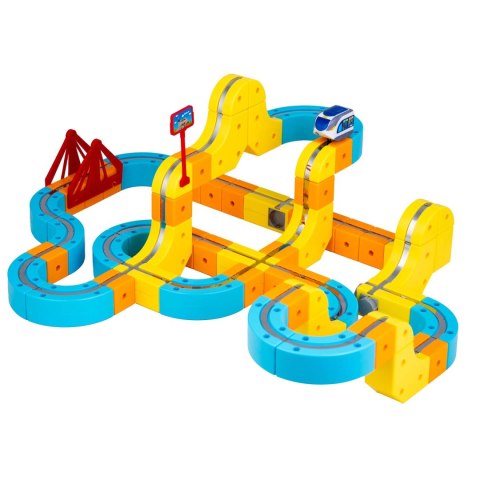 Kolejka magnetyczna tor elektryczny klocki konstrukcyjne 157 szt Ricokids RK-784