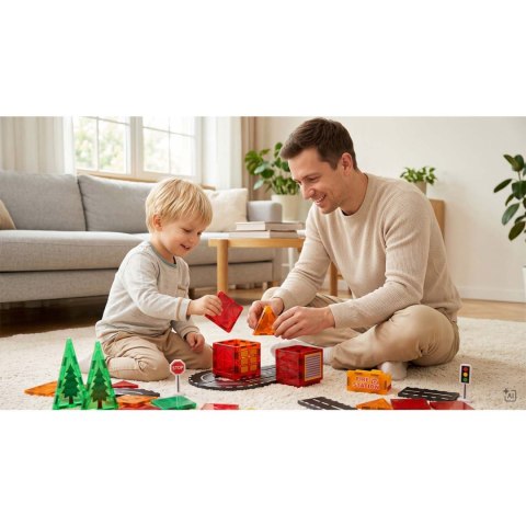Klocki magnetyczne konstrukcyjne samojezdna straż pożarna Ricokids RK-783