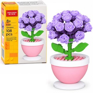 Klocki techniczne Seria: Kwiaty w doniczce mini HORTENSJA 108ele ZA6289 D